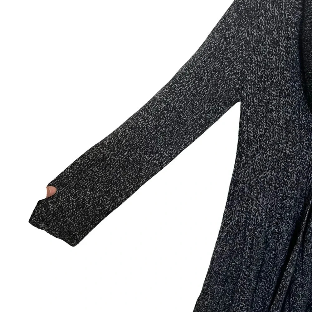Carolyn Taylor Long Y2K Gray Cardigan Size Small - Picture 3 of 8